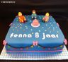 Taart met Playmobil poppetjes
